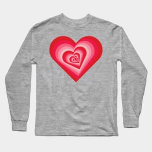 Falling in Love Valentine's Day Heart Pattern Long Sleeve T-Shirt